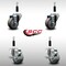 Service Caster 3'' SS Gray Poly Wheel Swivel 7/8'' Expanding Stem Caster Set 2 Brakes, 4PK SCC-SSEX20S314-PPUB-2-TLB-2-78 - alternate 5
